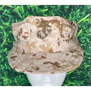 Marine Corps Garrison Marpat Desert Cover Cap Hat Medium 8405-01-485-4318 USMC